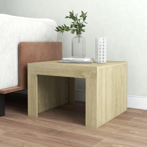 Sofabord 50 × 50 × 35 cm i konstrueret træ - sonoma-eg