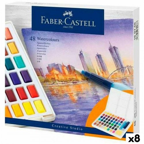 Faber-Castell Creative Studio akvarelsæt - 8 enheder, 48 farver