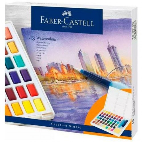 Faber-Castell Creative Studio akvarelsæt - 8 enheder, 48 farver