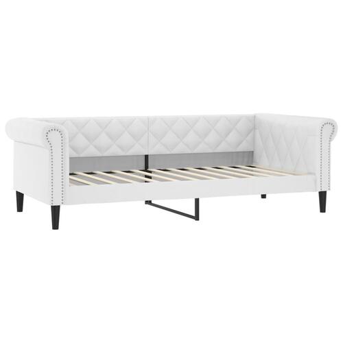 Daybed 90x200 cm kunstlæder hvid