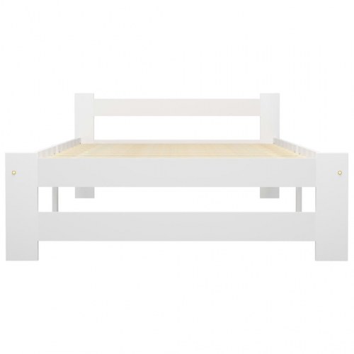 Sengeramme i massivt fyrretræ 90 x 200 cm - hvid