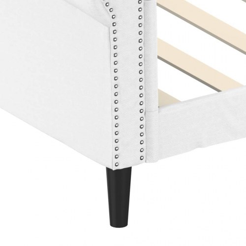 Daybed 90x200 cm kunstlæder hvid