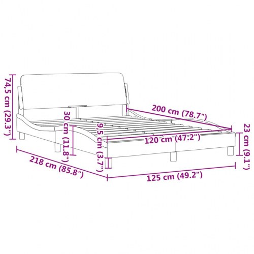 Sengeramme Dover 120 x 200 cm - brun