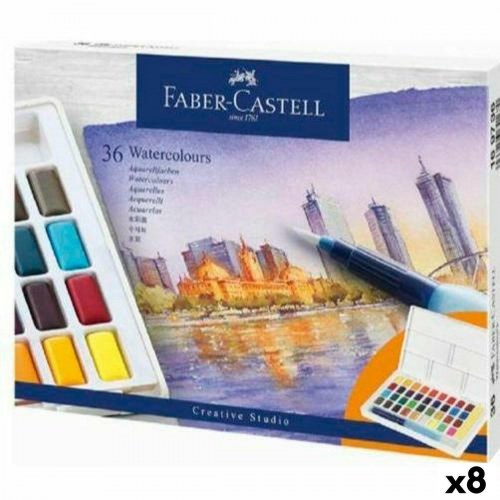 Faber-Castell Creative Studio akvarelsæt - 36 farver + vandpensel (8 enheder)