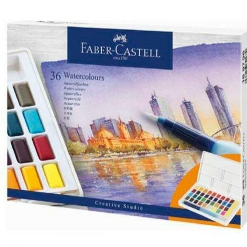 Faber-Castell Creative Studio akvarelsæt - 36 farver + vandpensel (8 enheder)