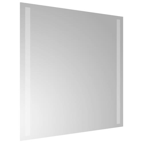 Badeværelsesspejl med LED-lys 50x50 cm