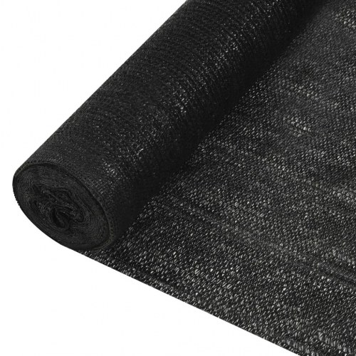 Afskærmningsnet 1,5 × 10 m i HDPE 195 g/m² - sort
