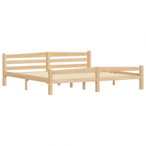Sengeramme i massivt fyrretræ 200 × 200 cm - uden madras