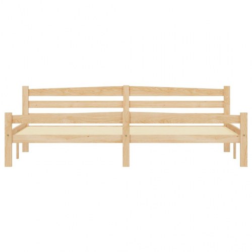 Sengeramme i massivt fyrretræ 200 × 200 cm - uden madras