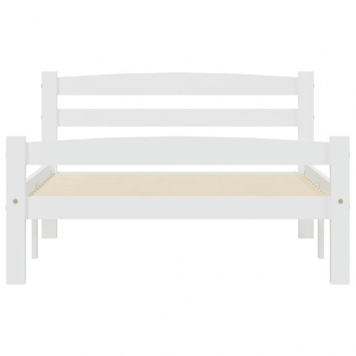 Sengeramme i massivt fyrretræ 90x200 cm - hvid