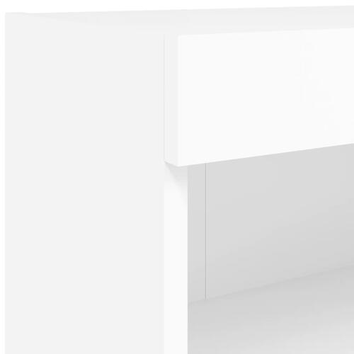 Væghængte tv-borde 2 stk. med LED-lys 60x30x40 cm hvid