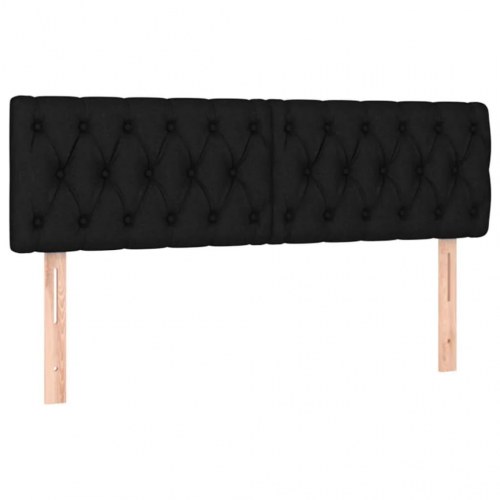 Kontinentalseng med madras 160×200 cm - stof, sort