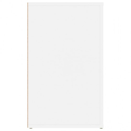 Sengebord med 3 skuffer - 50 × 36 × 60 cm, hvidt konstrueret træ