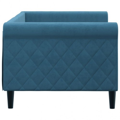 Daybed i velour 80 x 200 cm - blå
