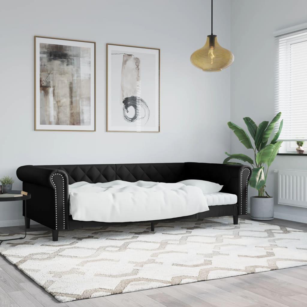 Daybed 100x200 Kunstlæder Sort