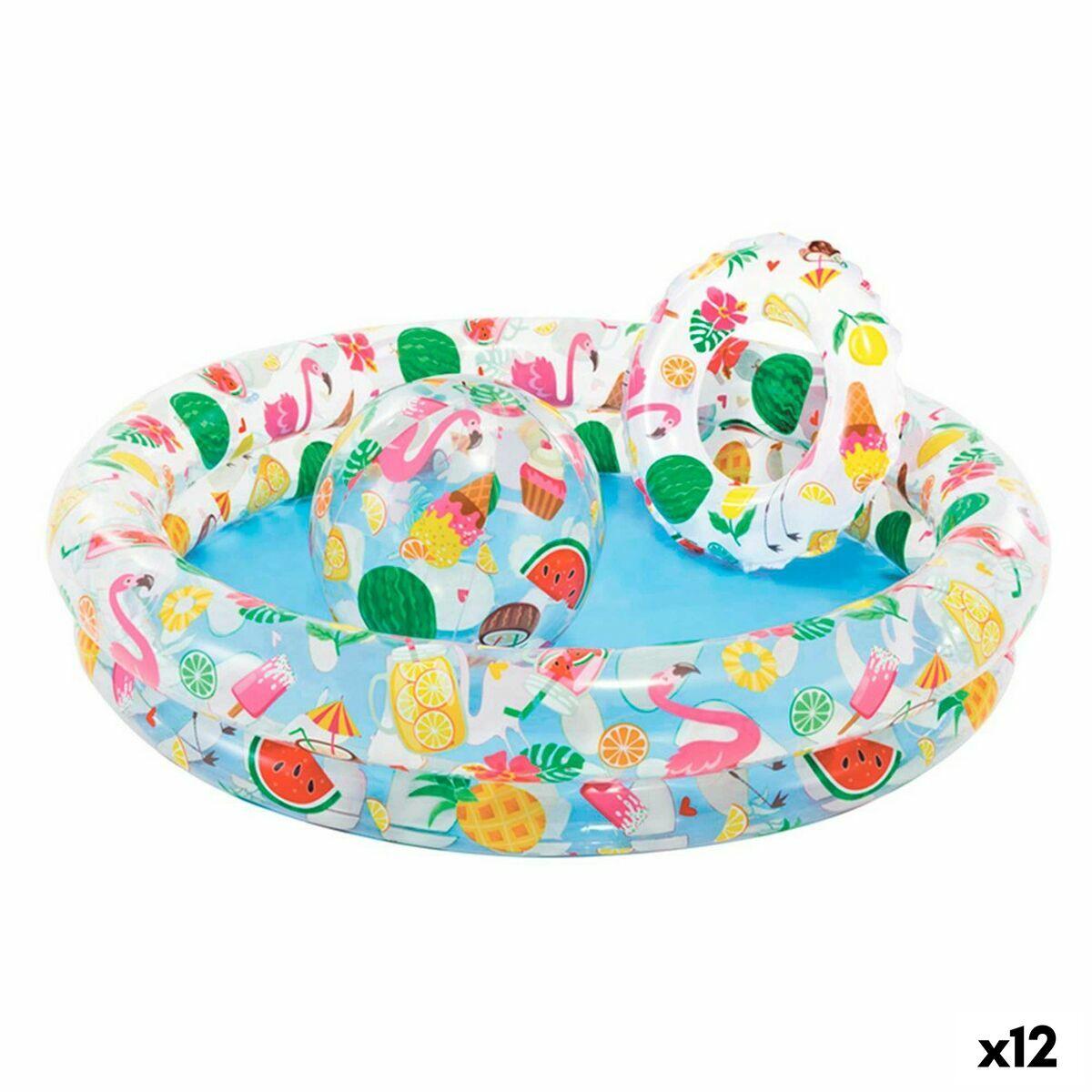 Oppustelig Pool Til Børn Intex Tropisk Ringe 150 L 122 X 25 Cm 12 Enheder