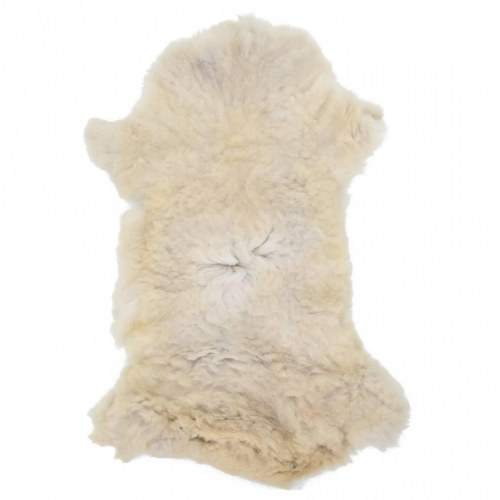 Fåreskindstæppe 60-70 × 90-100 cm - cremefarvet
