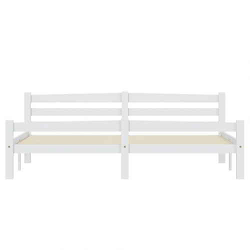 Sengestel 180x200 cm massivt fyrretræ hvid