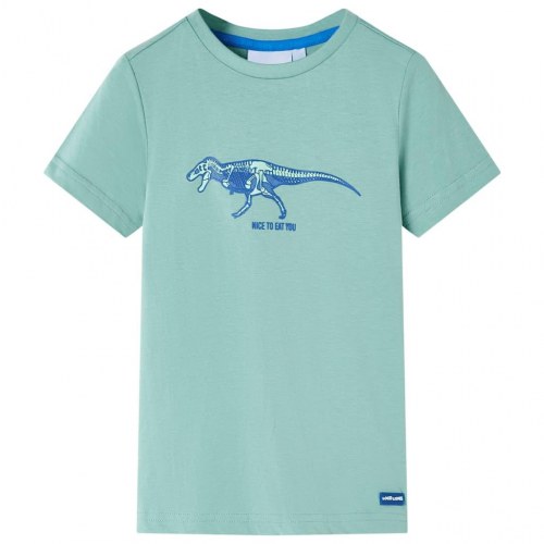 T-shirt til børn str. 104 lys kakifarve