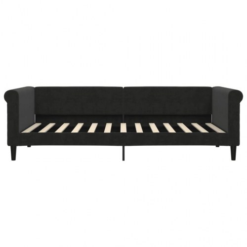 Daybed 90 x 200 cm i sort velour