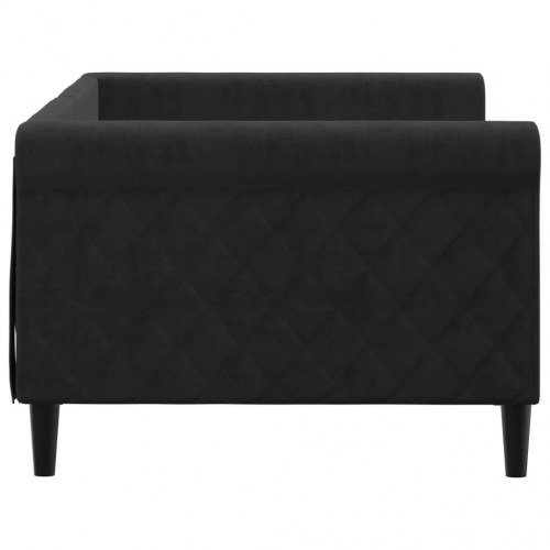 Daybed 90 x 200 cm i sort velour