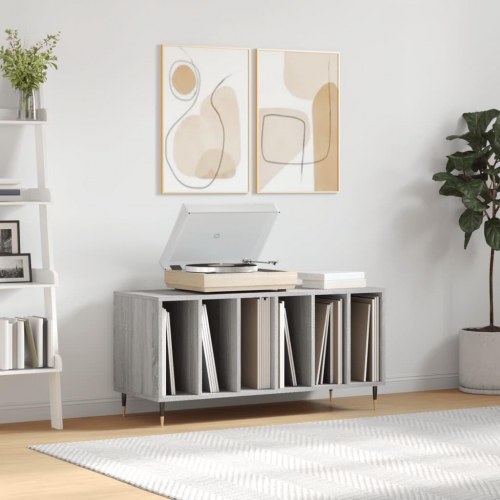 Vinylskab 100×38×48 cm i konstrueret træ - grå sonoma-eg