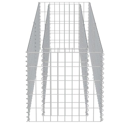 Gabion-højbed 180x50x50 cm galvaniseret stål