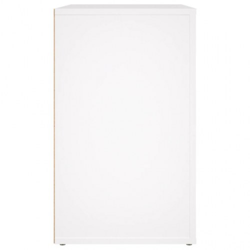 Sengebord 50 × 36 × 60 cm i konstrueret træ - hvid, med 2 skuffer