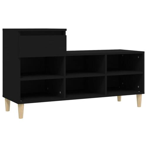 Skoreol 102x36x60 cm konstrueret træ sort