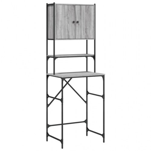 Vaskemaskineskab 68 × 48,5 × 194 cm - grå sonoma-eg