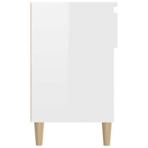 Skoreol 102x36x60 cm konstrueret træ hvid højglans