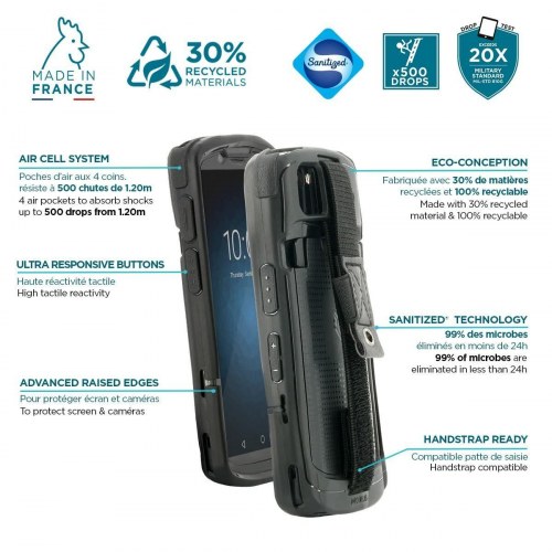 Mobilcover til Zebra TC53/TC58 - Mobilis PROTECH, sort