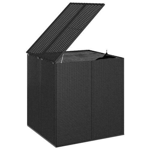 Hyndeboks 100x97,5x104 cm polyrattan sort