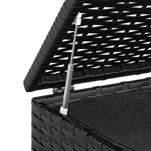 Hyndeboks 100x97,5x104 cm polyrattan sort