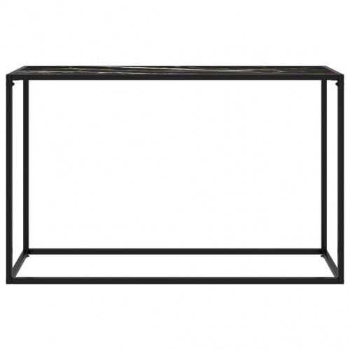 Konsolbord 120×35×75 cm i sort - hærdet glas og stål