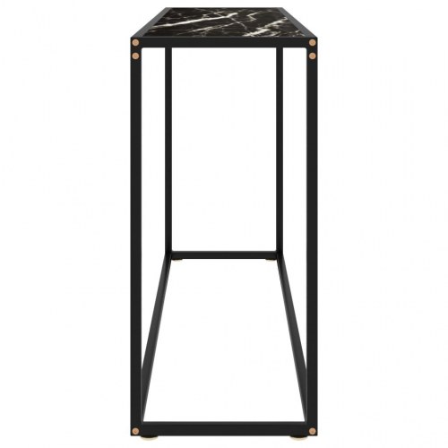 Konsolbord 120×35×75 cm i sort - hærdet glas og stål