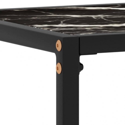 Konsolbord 120×35×75 cm i sort - hærdet glas og stål