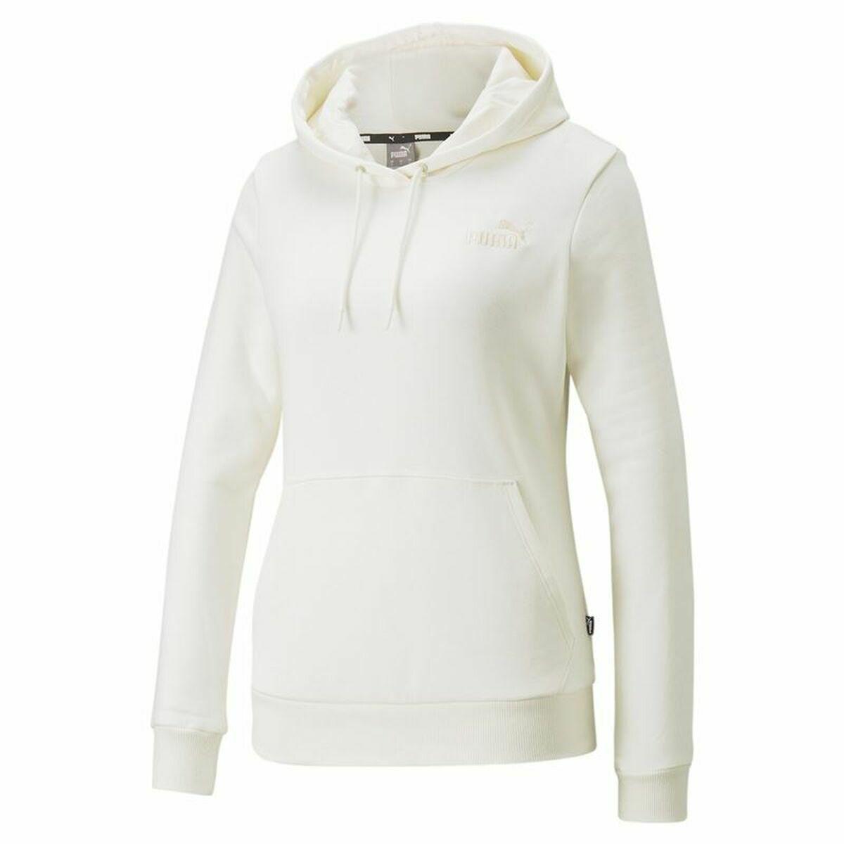Hættetrøje Til Kvinde Puma Essentials Embroidery Hvid M