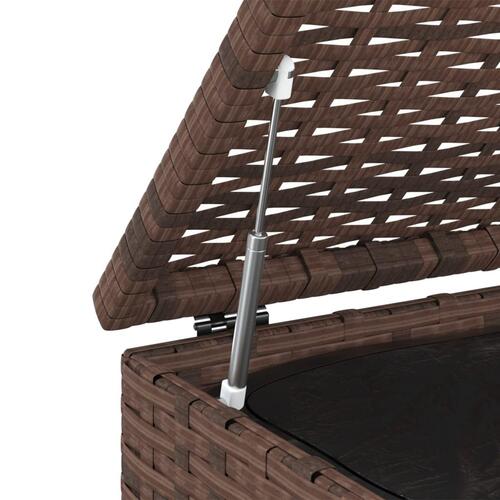 Hyndeboks 100x97,5x104 cm polyrattan brun