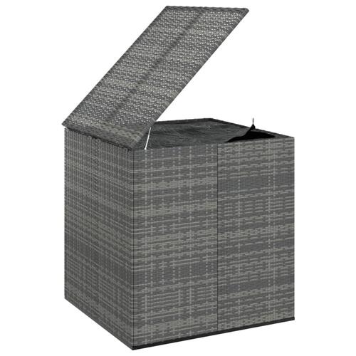 Hyndeboks 100x97,5x104 cm polyrattan grå