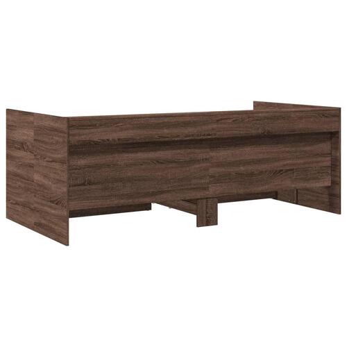 Daybed med skuffer uden madras 75x190 cm brunt eg