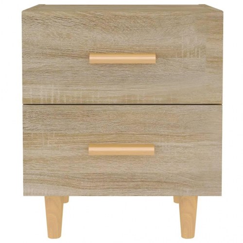 Sengeborde i sonoma-eg 40×35×47,5 cm - 2 stk. med skuffer