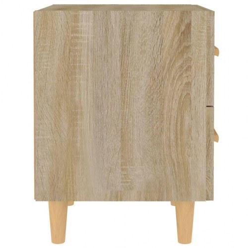 Sengeborde i sonoma-eg 40×35×47,5 cm - 2 stk. med skuffer