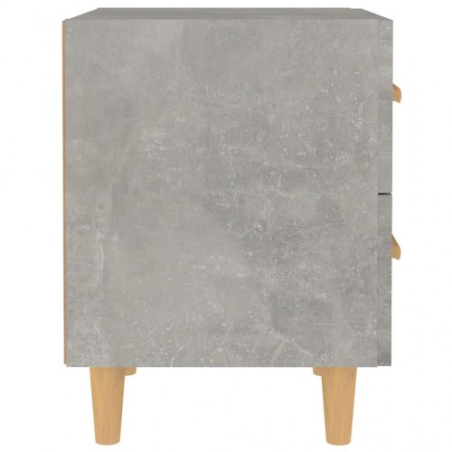 Sengeborde i betongrå - 2 stk. med 2 skuffer, 40×35×47,5 cm