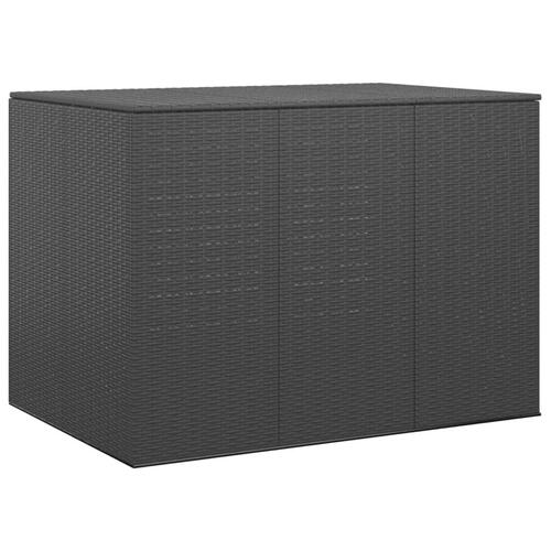 Hyndeboks 145x100x103 cm polyrattan sort