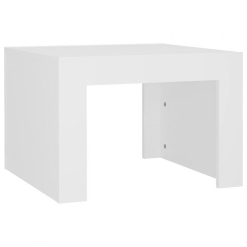 Sofabord 50 × 50 × 35 cm i hvidt konstrueret træ
