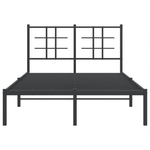 Sengeramme med sengegavl 120 x 200 cm - sort