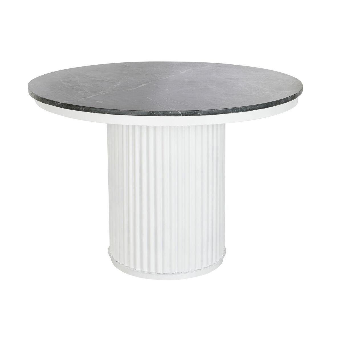 Spisebord Hvid Sort Kobber Metal Marmor 110 x 110 x 76 cm
