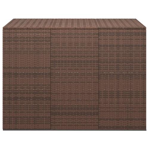 Hyndeboks 145x100x103 cm polyrattan brun