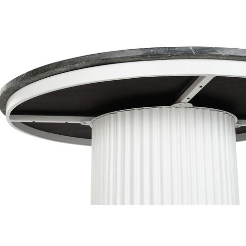 Spisebord Hvid Sort Kobber Metal Marmor 110 x 110 x 76 cm